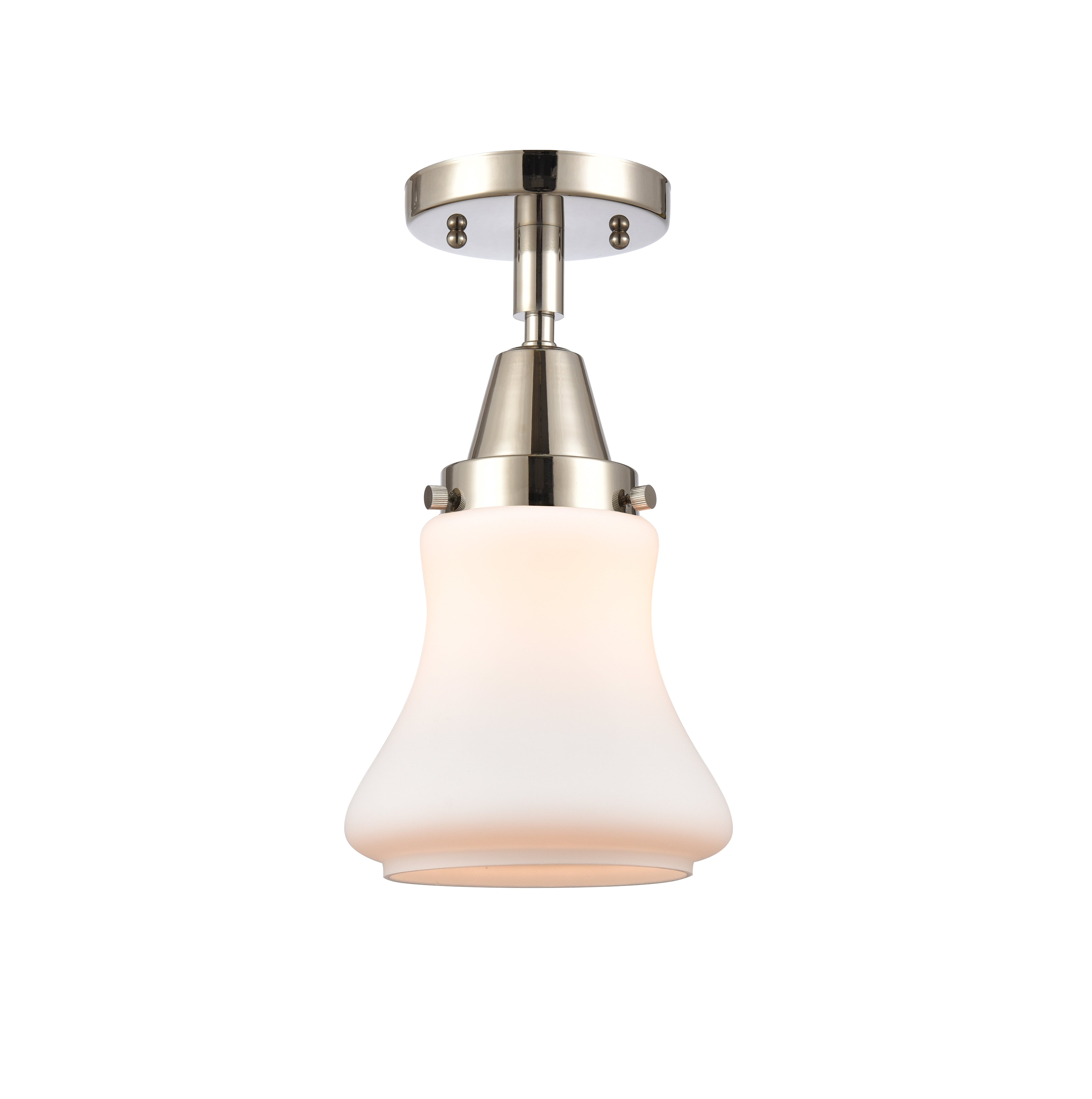 Caden Semi-Flush Mount Seedy Glass Nickel