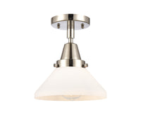 Caden Semi-Flush Mount Brushed Nickel Glass