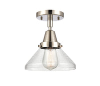 Caden Semi-Flush Mount Brushed Nickel Glass