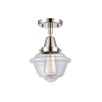 Caden Semi-Flush Mount Brushed Nickel Glass