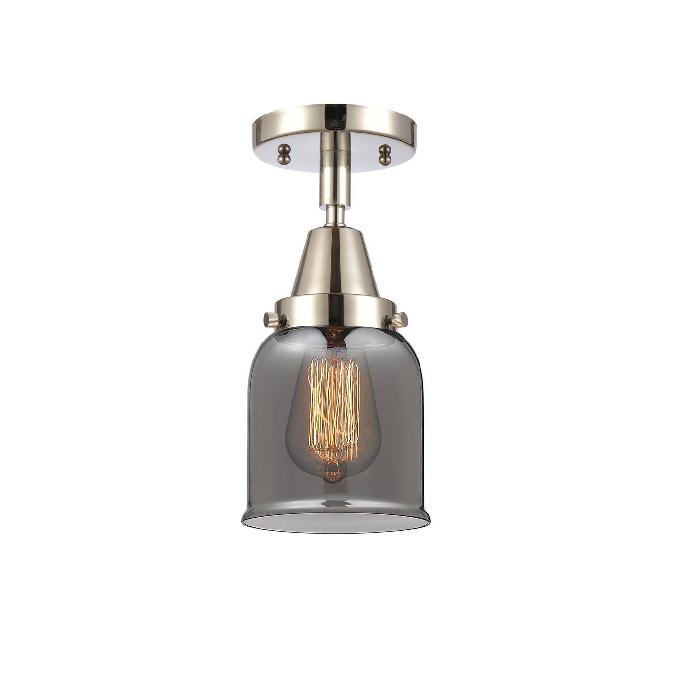 Caden Semi-Flush Mount Glass Steel Nickel