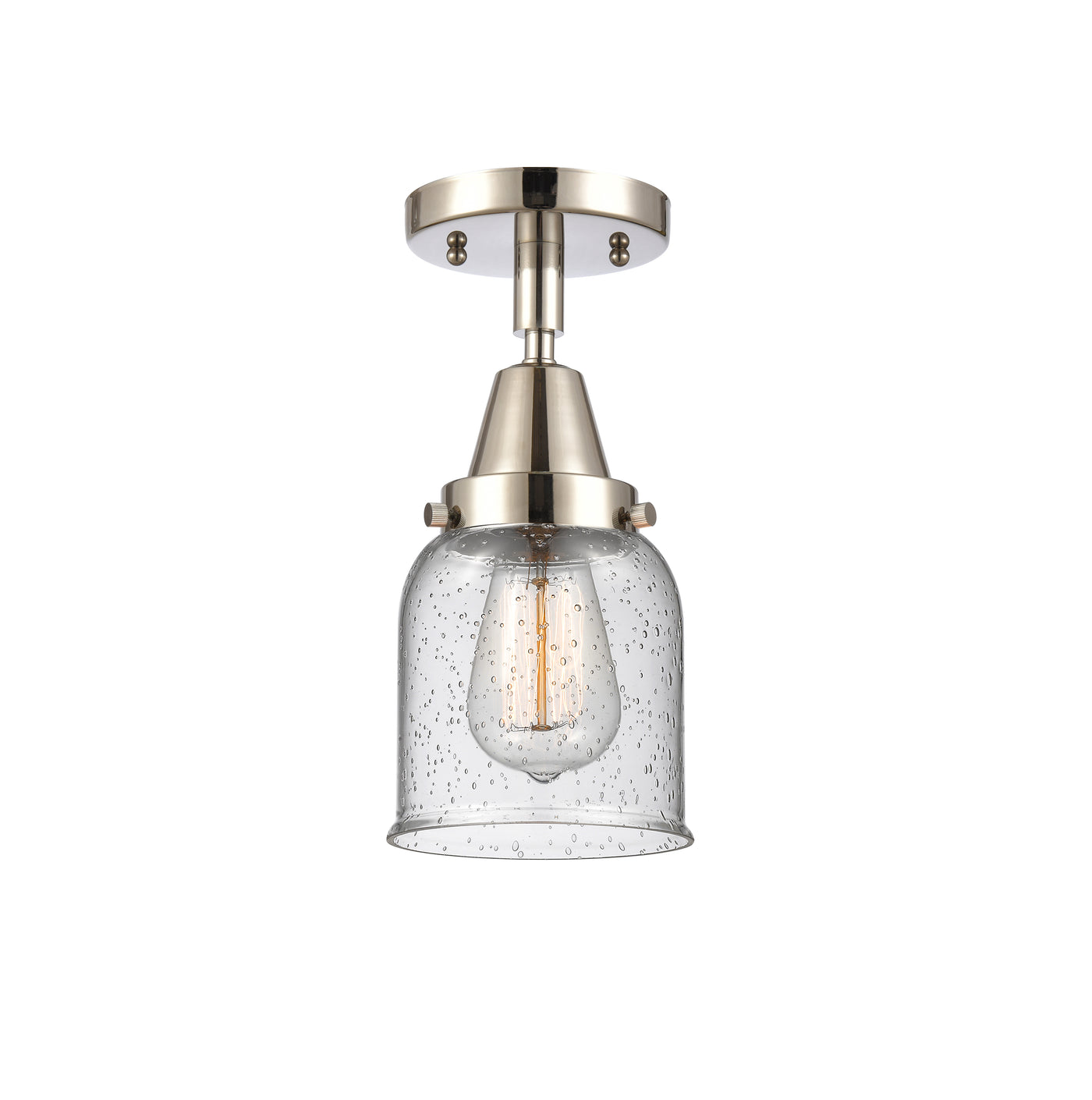 Caden Semi-Flush Mount Satin Nickel 12"
