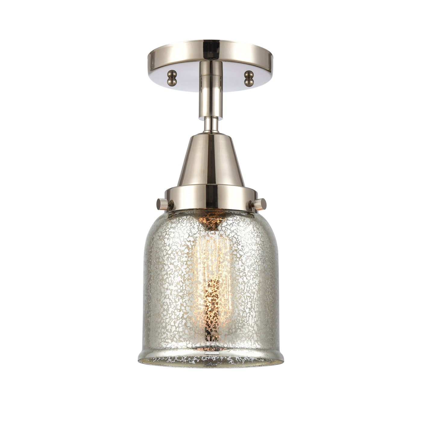 Caden Semi-Flush Mount Satin Nickel 12"