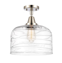 Caden Semi-Flush Mount Brushed Nickel Glass