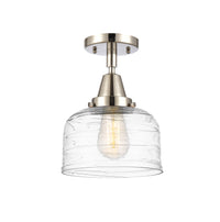 Caden Semi-Flush Mount Satin Nickel Glass