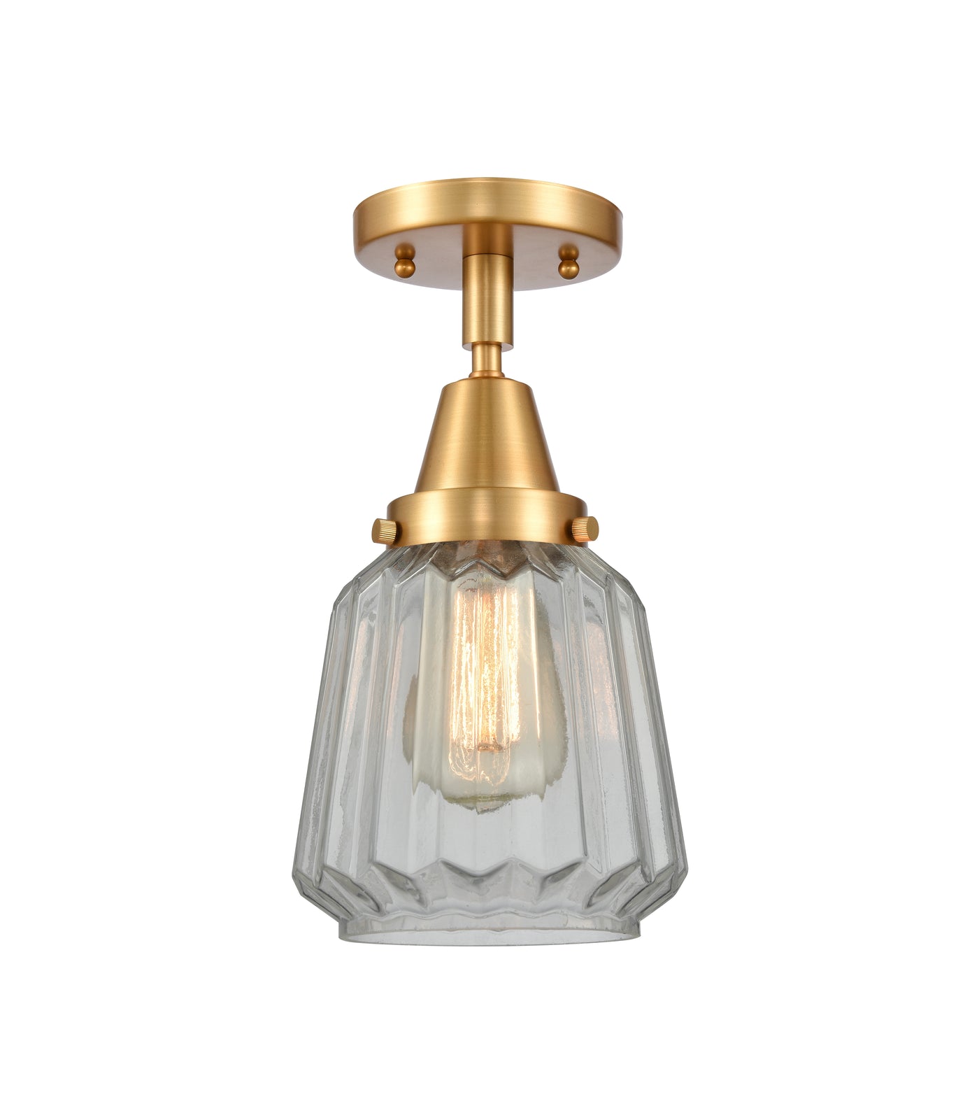 Caden Semi-Flush Mount Brushed Satin Nickel