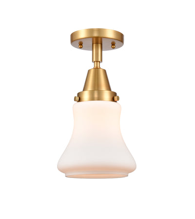 Caden Semi-Flush Mount Seedy Glass Nickel
