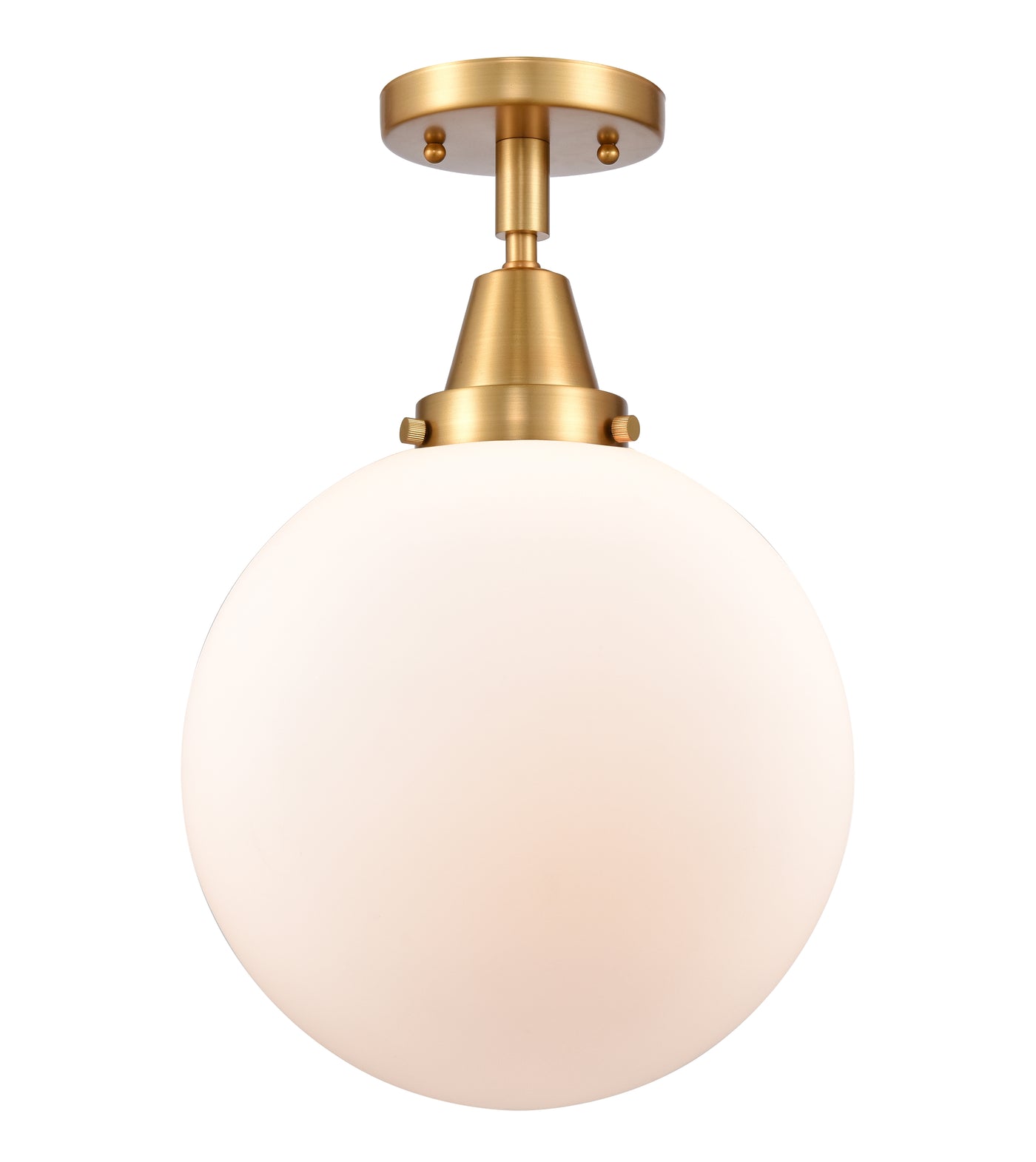 Caden Semi-Flush Mount Brushed Nickel Glass