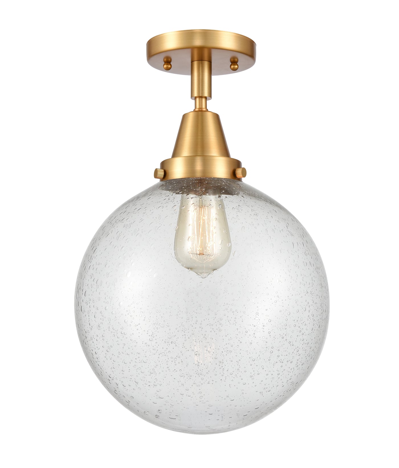 Caden Semi-Flush Mount Brushed Nickel Glass