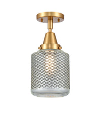 Caden Semi-Flush Mount Glass Nickel