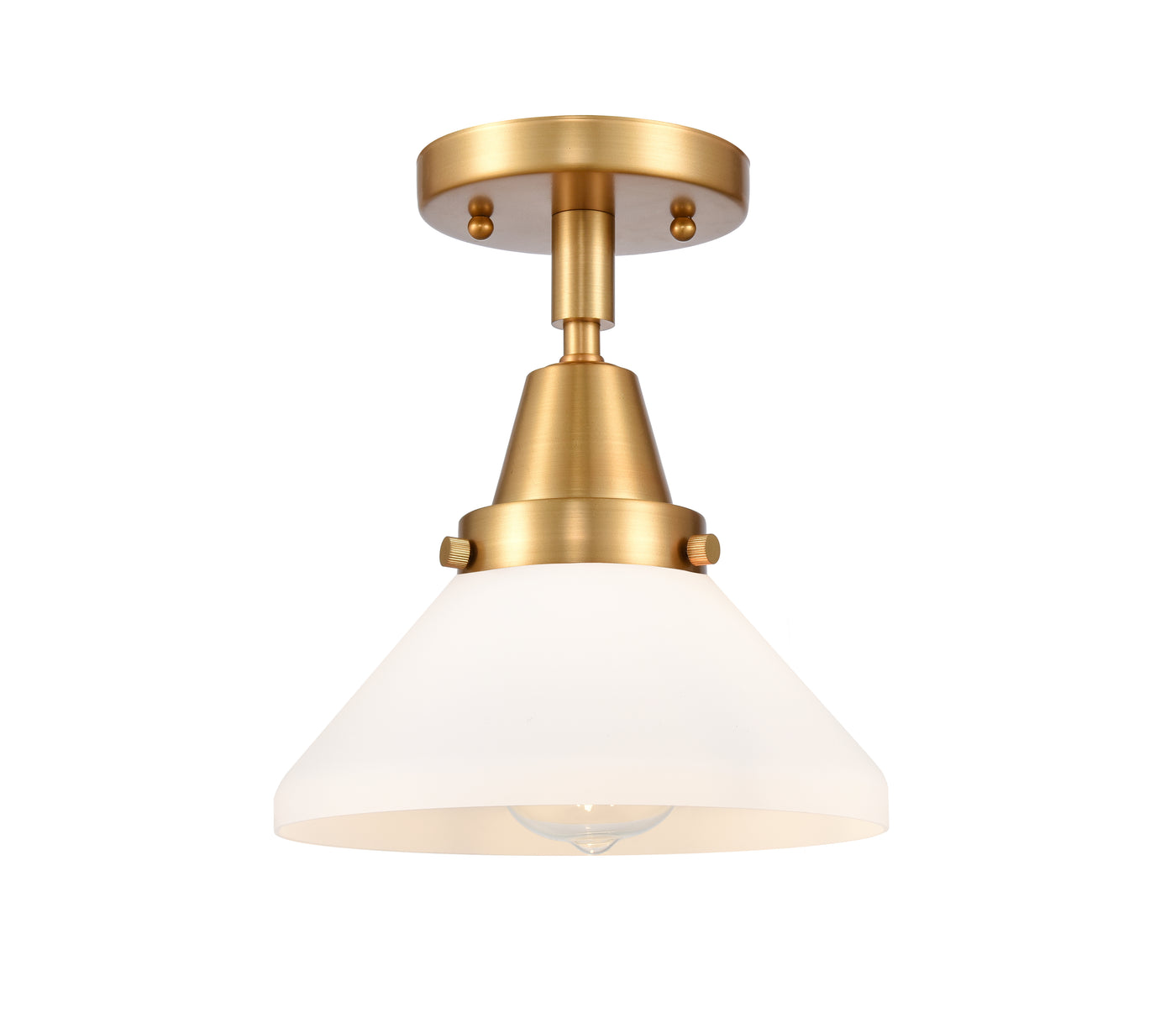 Caden Semi-Flush Mount Brushed Nickel Glass