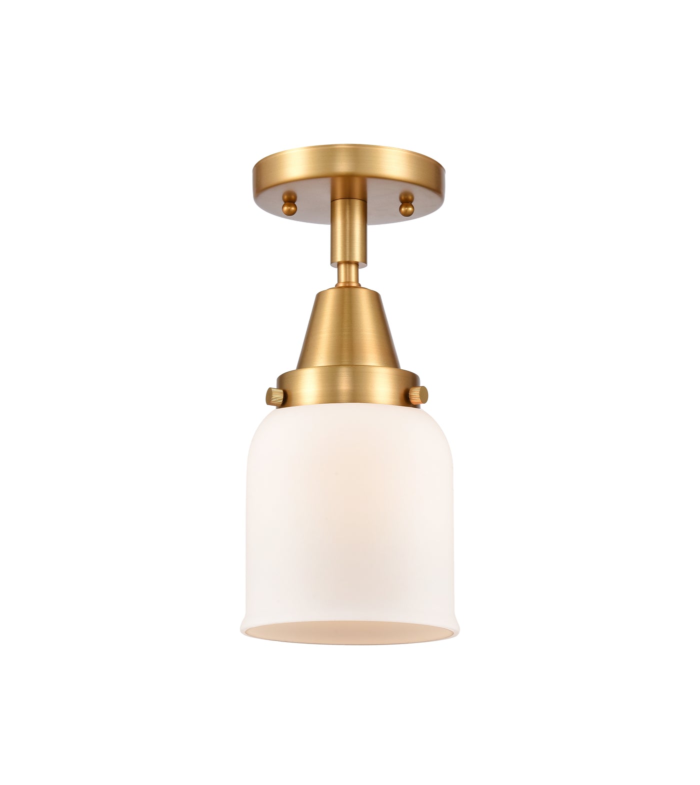 Caden Semi-Flush Mount Glass Steel Nickel