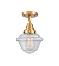 Caden Semi-Flush Mount Brushed Nickel Glass