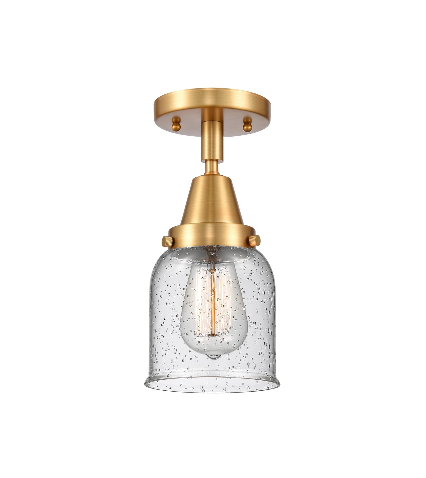 Caden Semi-Flush Mount Glass Steel Nickel