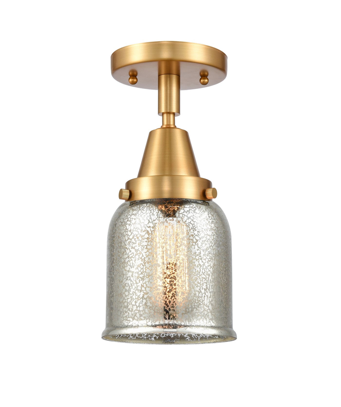 Caden Semi-Flush Mount Glass Steel Nickel