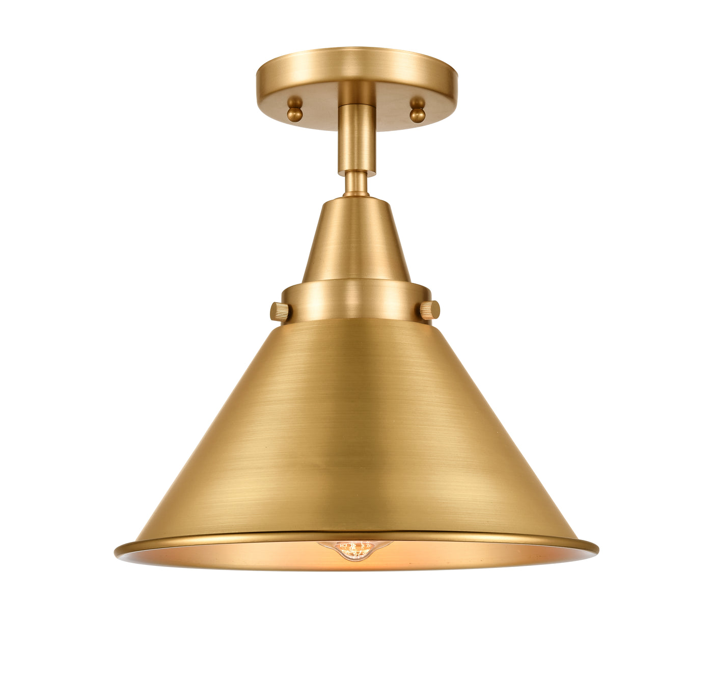 Caden Semi-Flush Mount Brushed Satin Glass