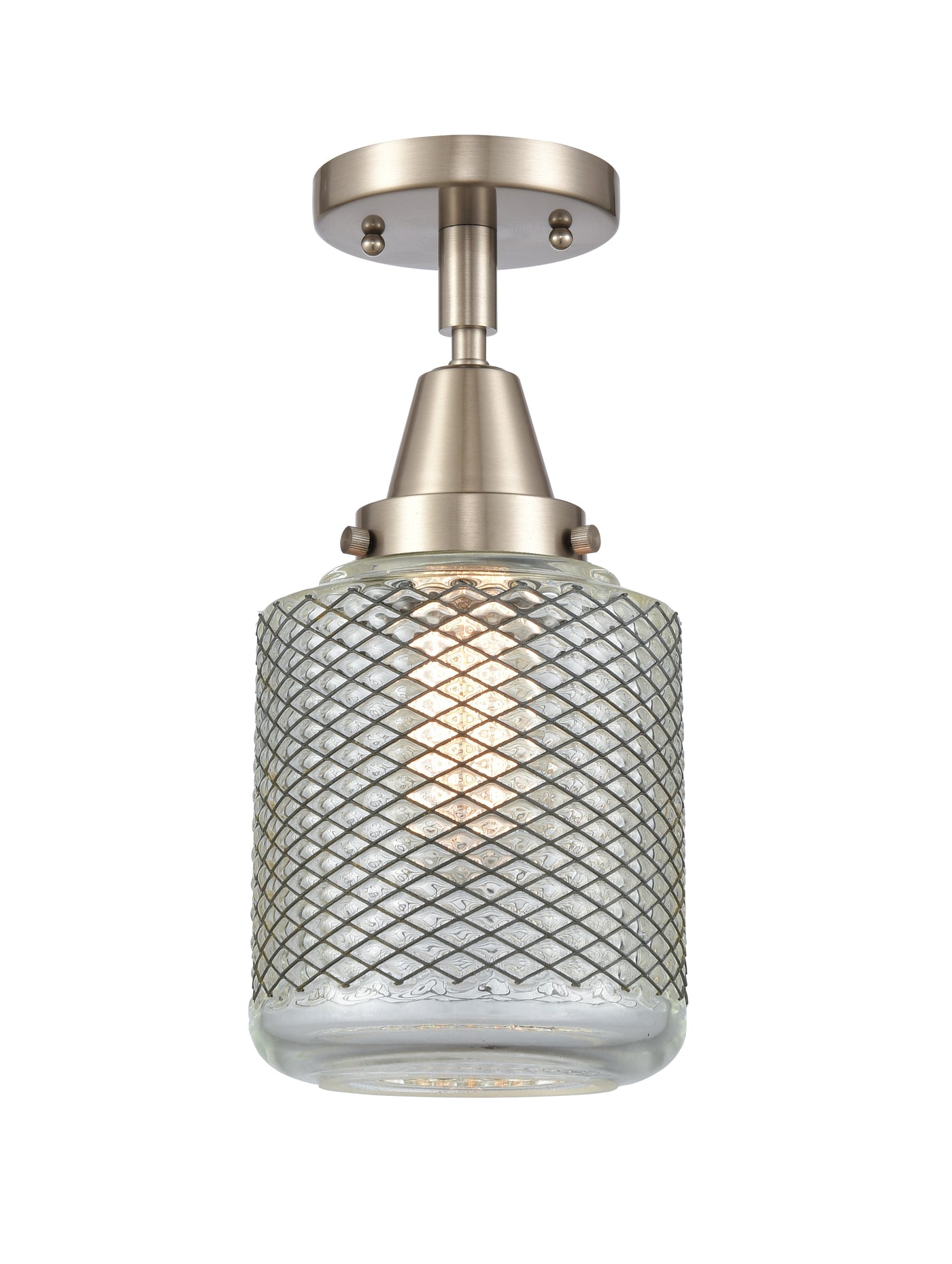 Caden Semi-Flush Mount Glass Nickel