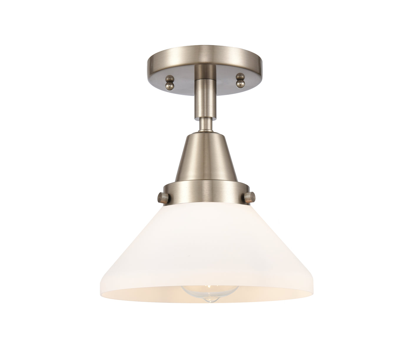 Caden Semi-Flush Mount Brushed Nickel Glass