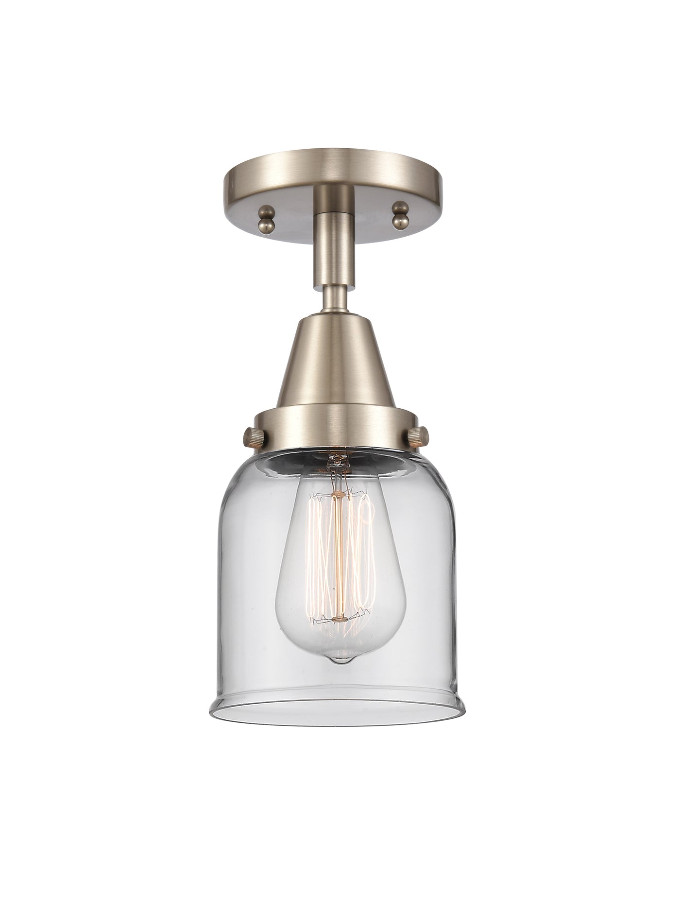 Caden Semi-Flush Mount Satin Nickel 12"