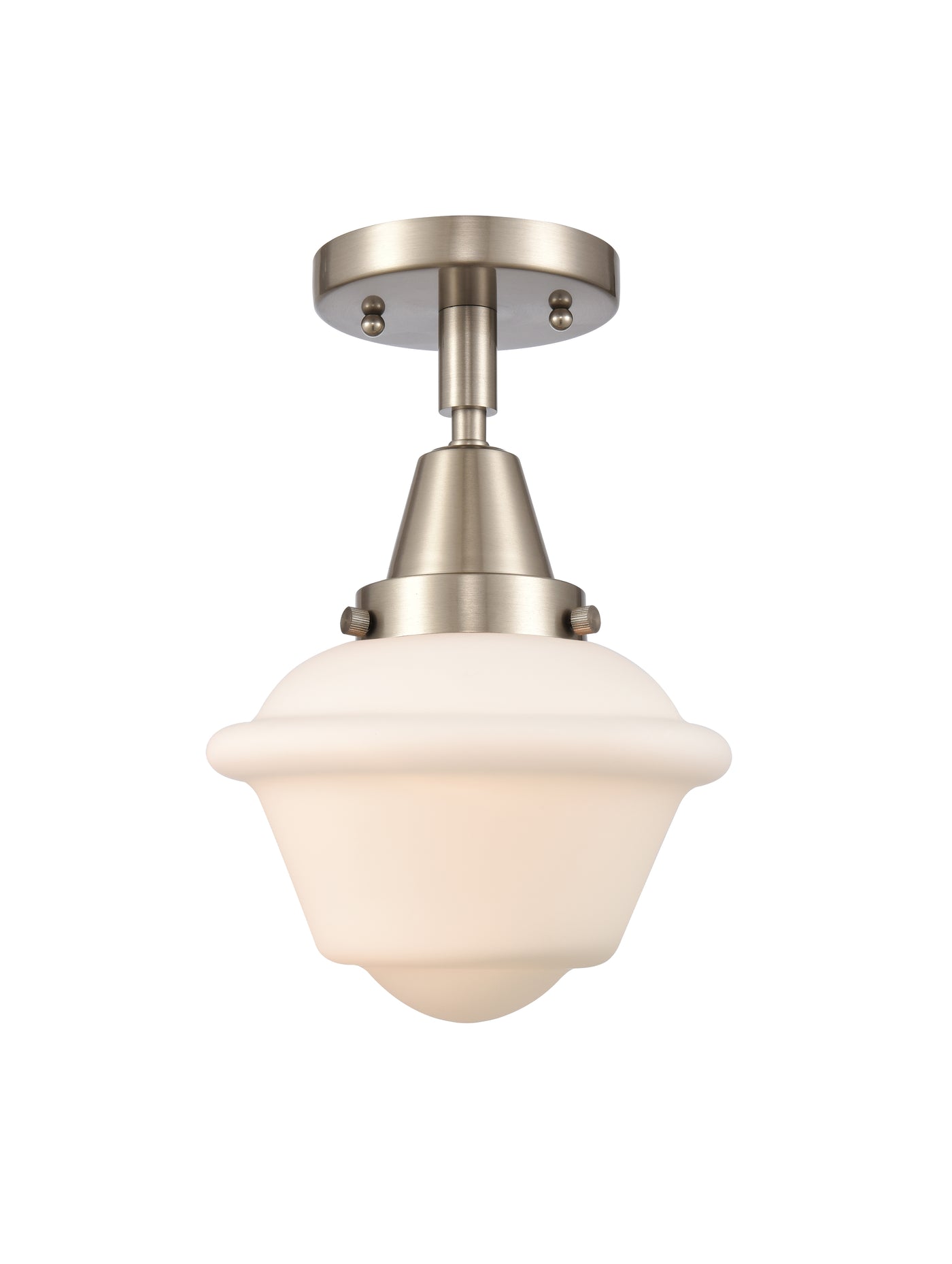 Caden Semi-Flush Mount Brushed Nickel Glass
