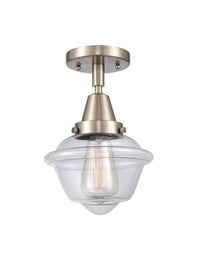 Caden Semi-Flush Mount Brushed Nickel Glass