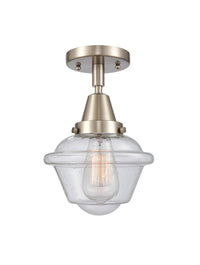 Caden Semi-Flush Mount Brushed Nickel Glass