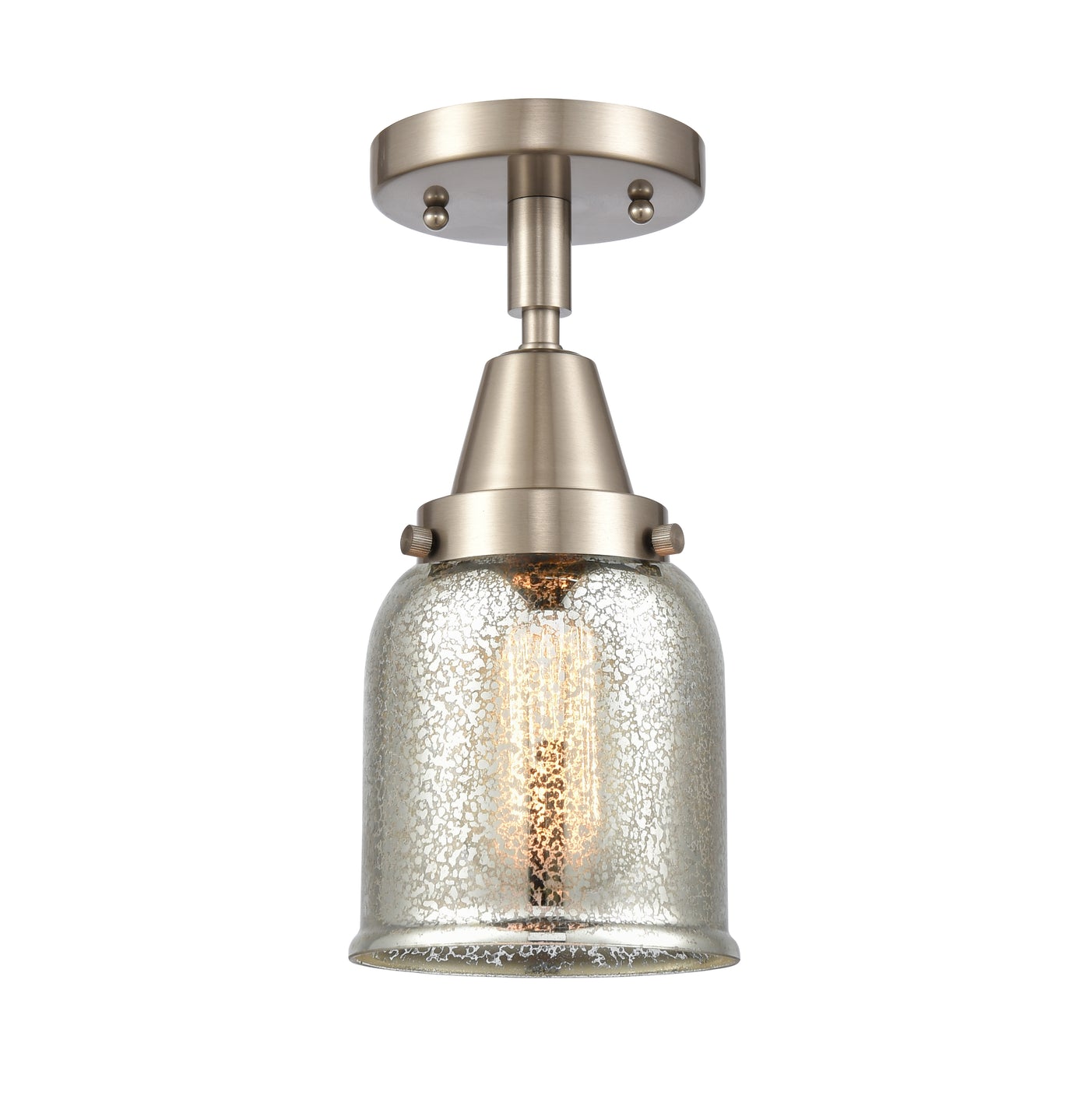 Caden Semi-Flush Mount Satin Nickel 12"
