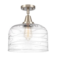 Caden Semi-Flush Mount Brushed Nickel Glass