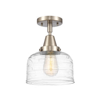 Caden Semi-Flush Mount Satin Nickel Glass