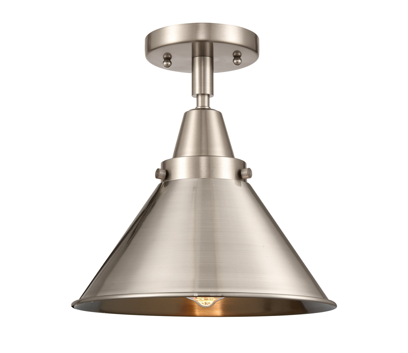 Caden Semi-Flush Mount Brushed Satin Glass