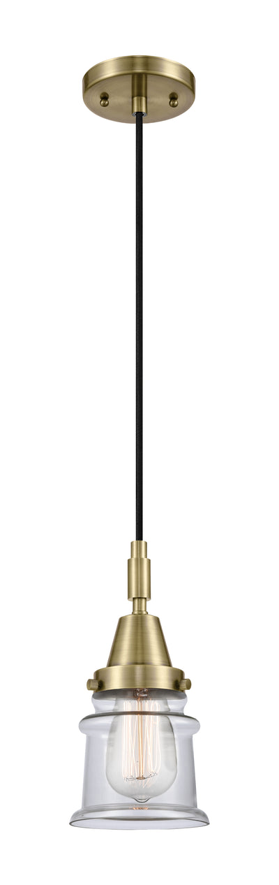 Caden Mini Pendant Glass Steel Antique Brass