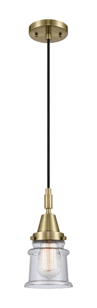 Caden Mini Pendant Glass Steel Antique Brass