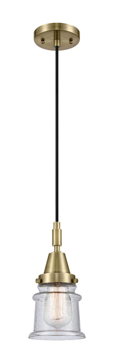 Caden Mini Pendant Glass Steel Antique Brass