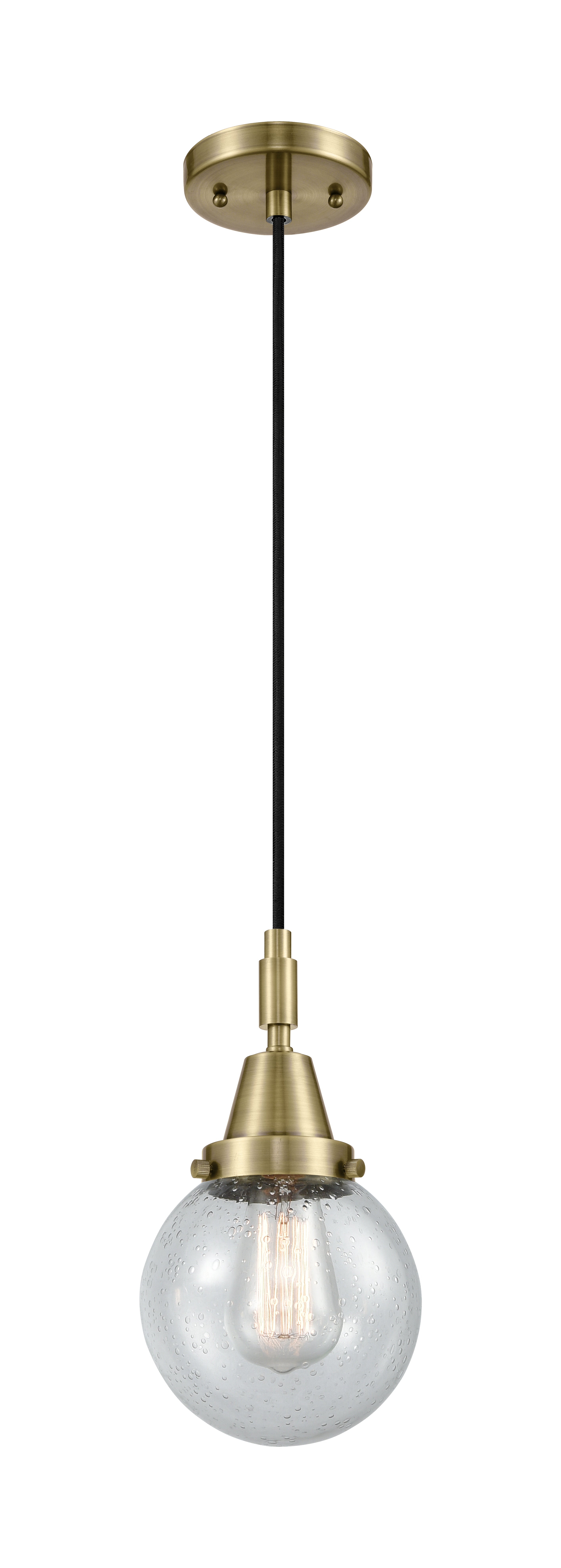 Caden Mini Pendant Brass Glass 6 Inch
