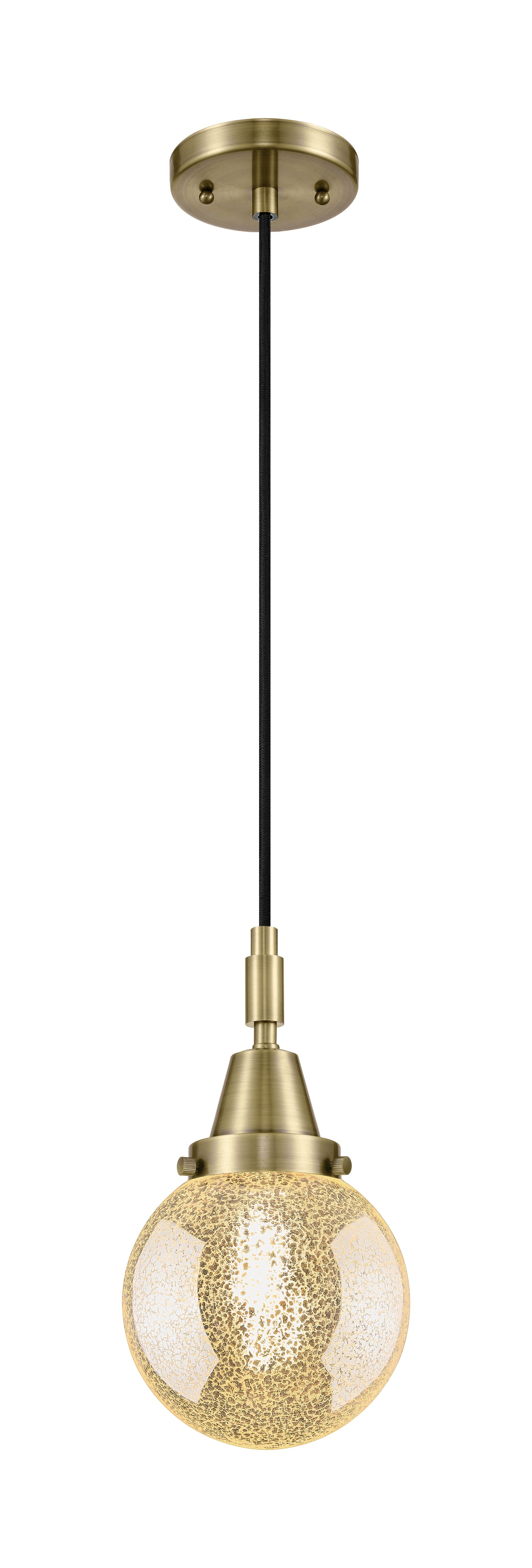 Caden Mini Pendant Brass Glass 6 Inch