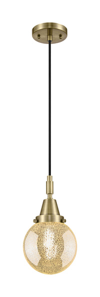Caden Mini Pendant Brass Glass 6 Inch