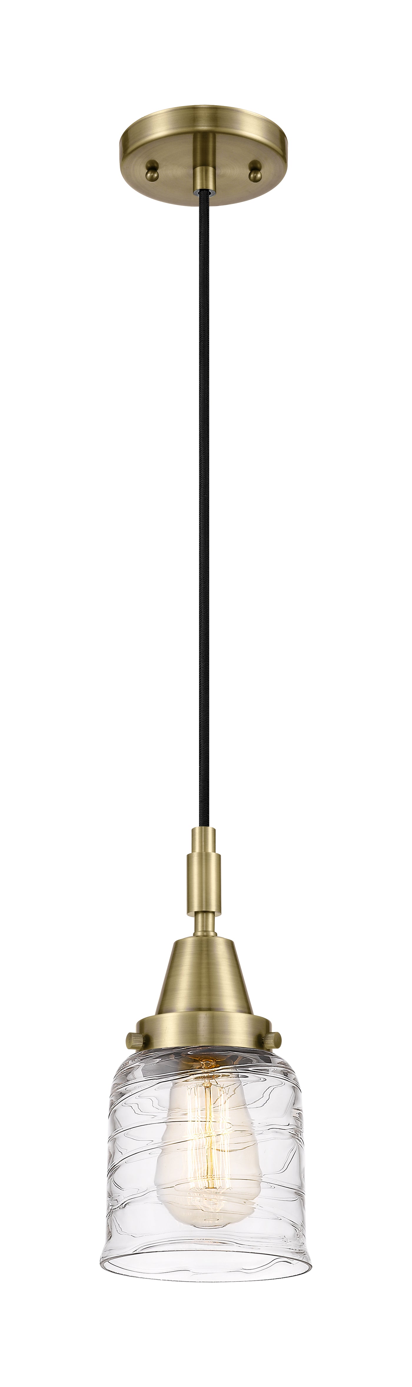 Caden Mini Pendant Antique Brass Glass