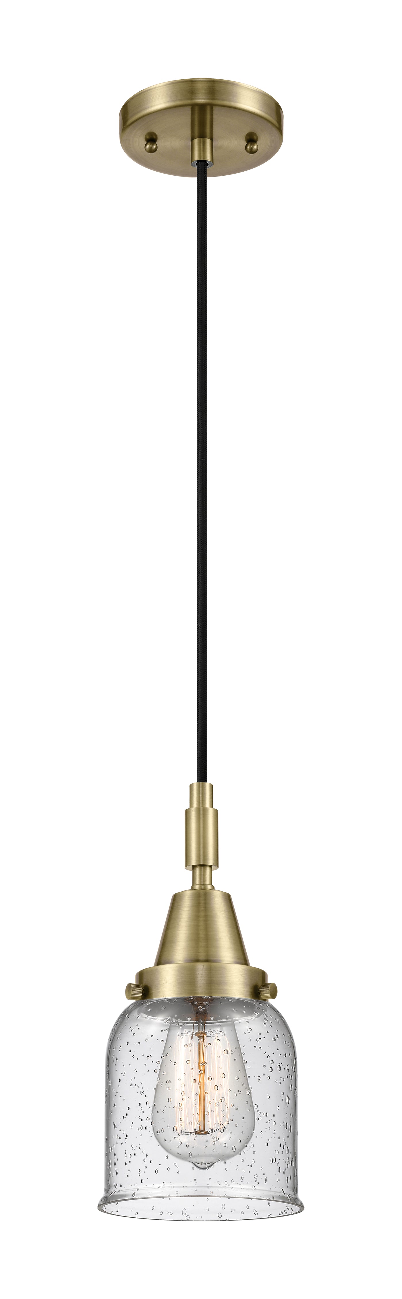 Caden Mini Pendant Antique Brass Glass