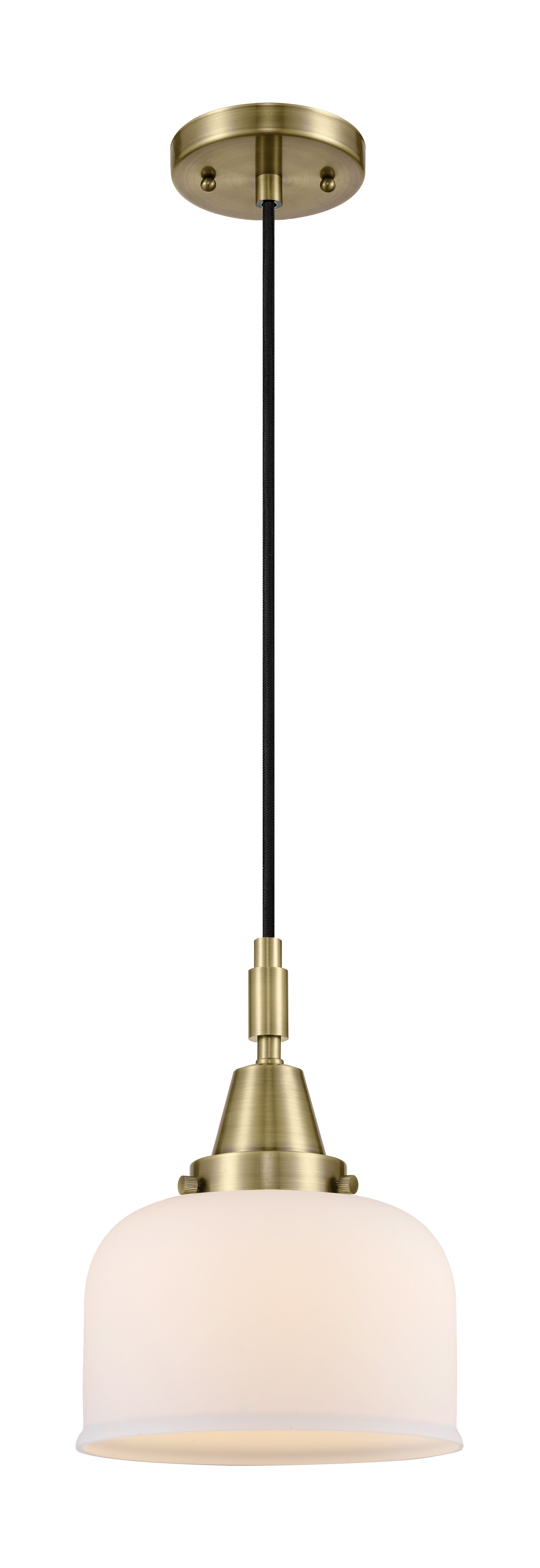 Caden Mini Pendant Antique Brass Glass Steel