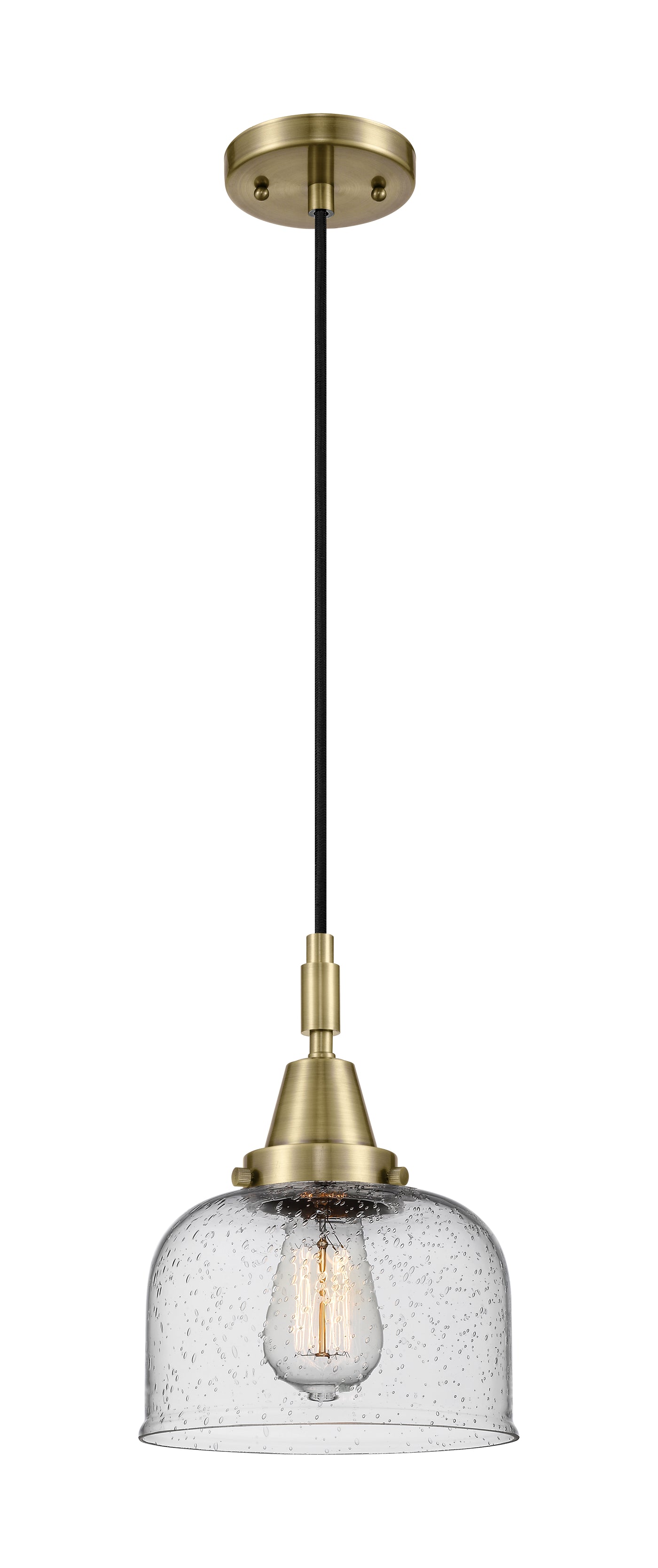 Caden Mini Pendant Antique Brass Glass Steel