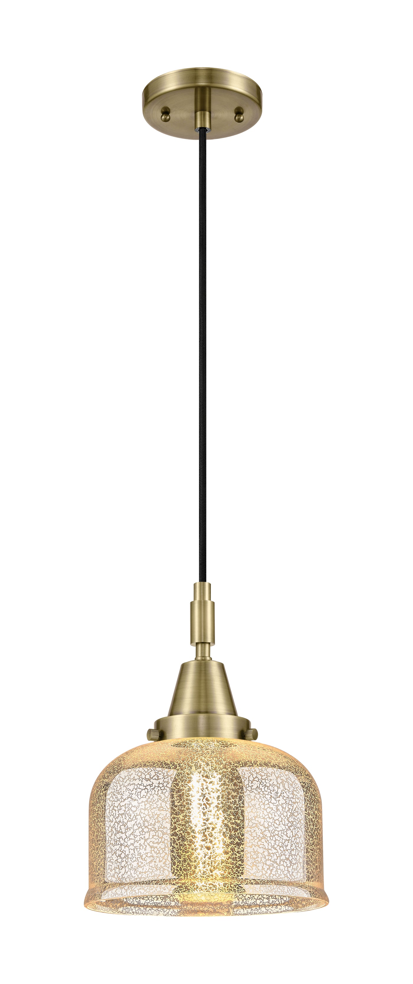 Caden Mini Pendant Antique Brass Glass Steel