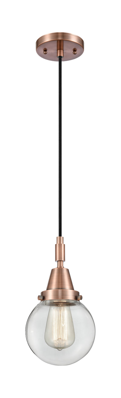 Caden Mini Pendant Brass Glass 6 Inch