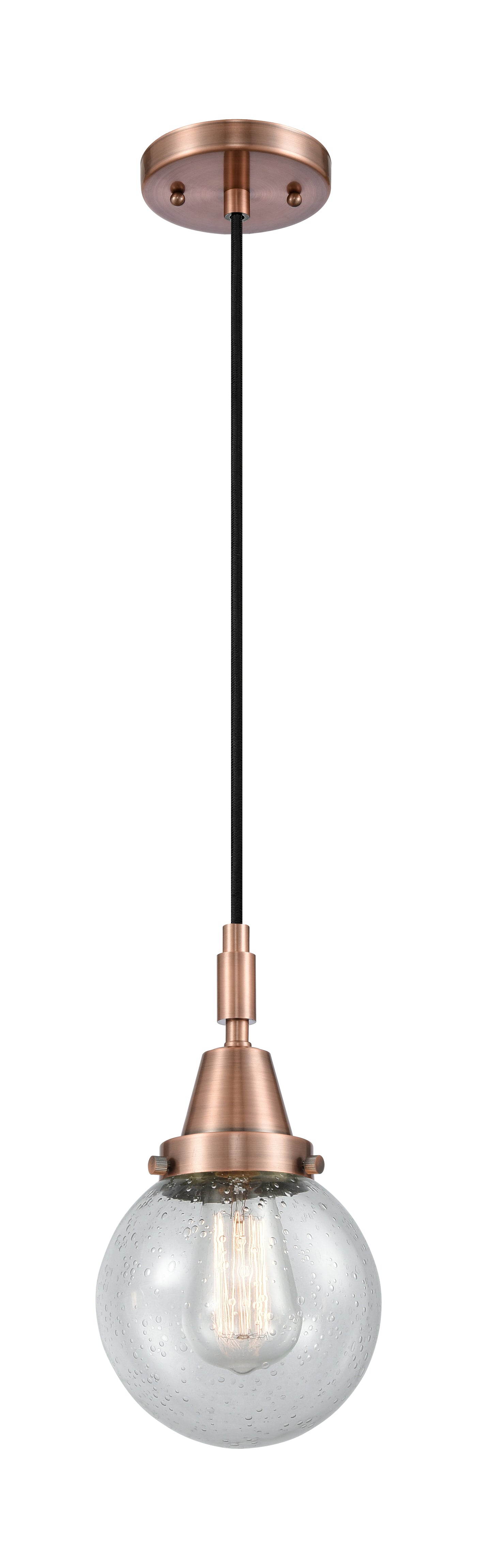 Caden Mini Pendant Brass Glass 6 Inch