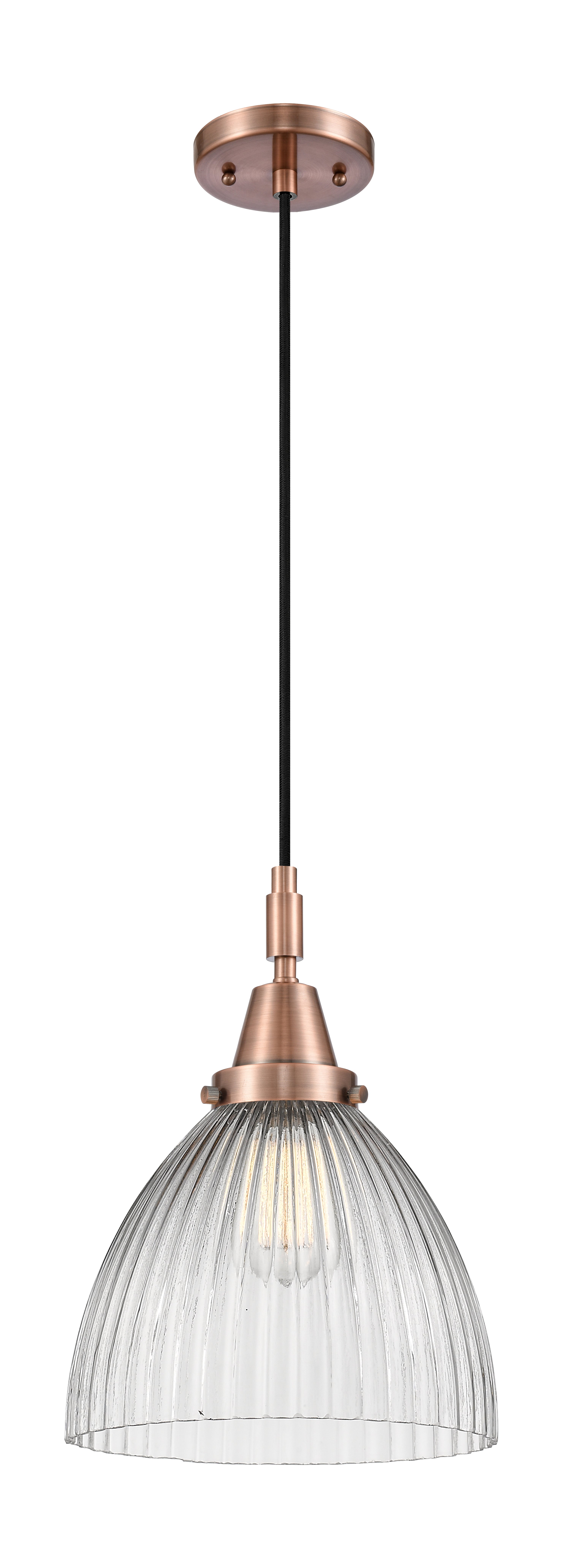 Caden Mini Pendant Antique Brass Glass