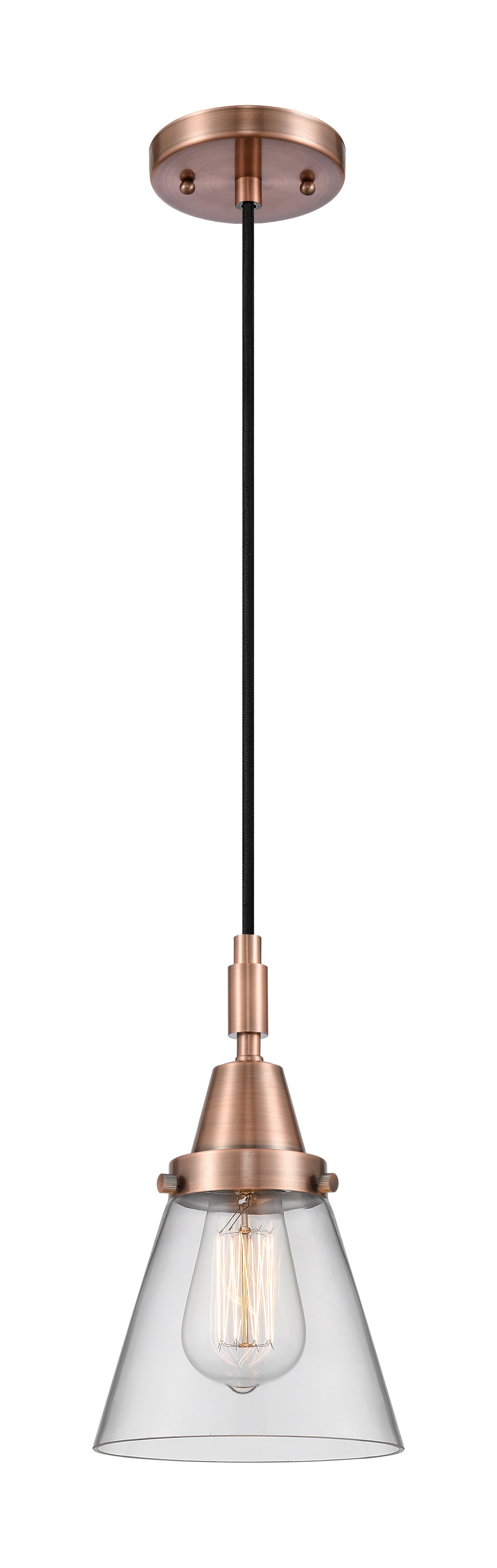 Caden Mini Pendant Antique Brass Glass Steel