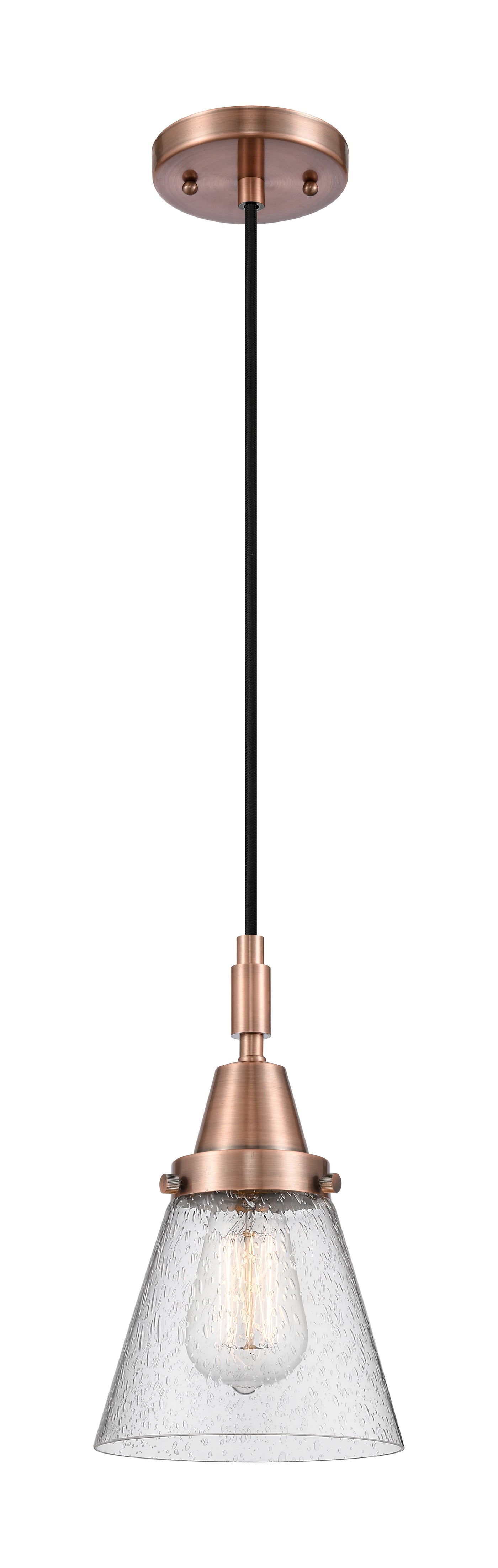 Caden Mini Pendant Antique Brass Glass Steel