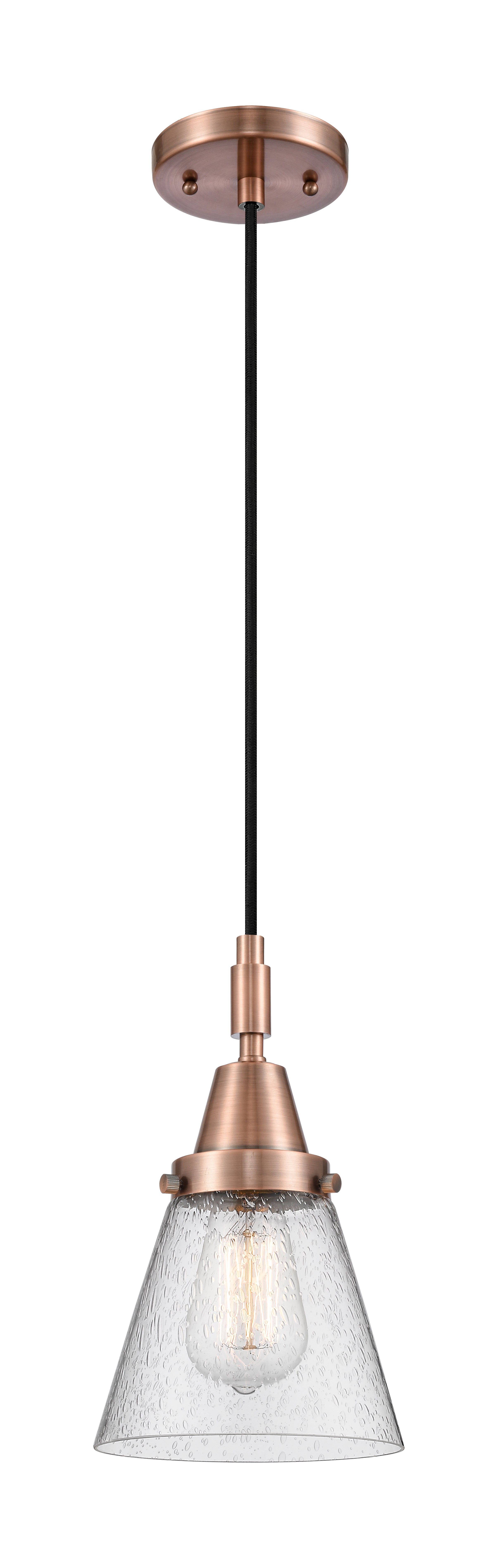 Caden Mini Pendant Antique Brass Glass Steel