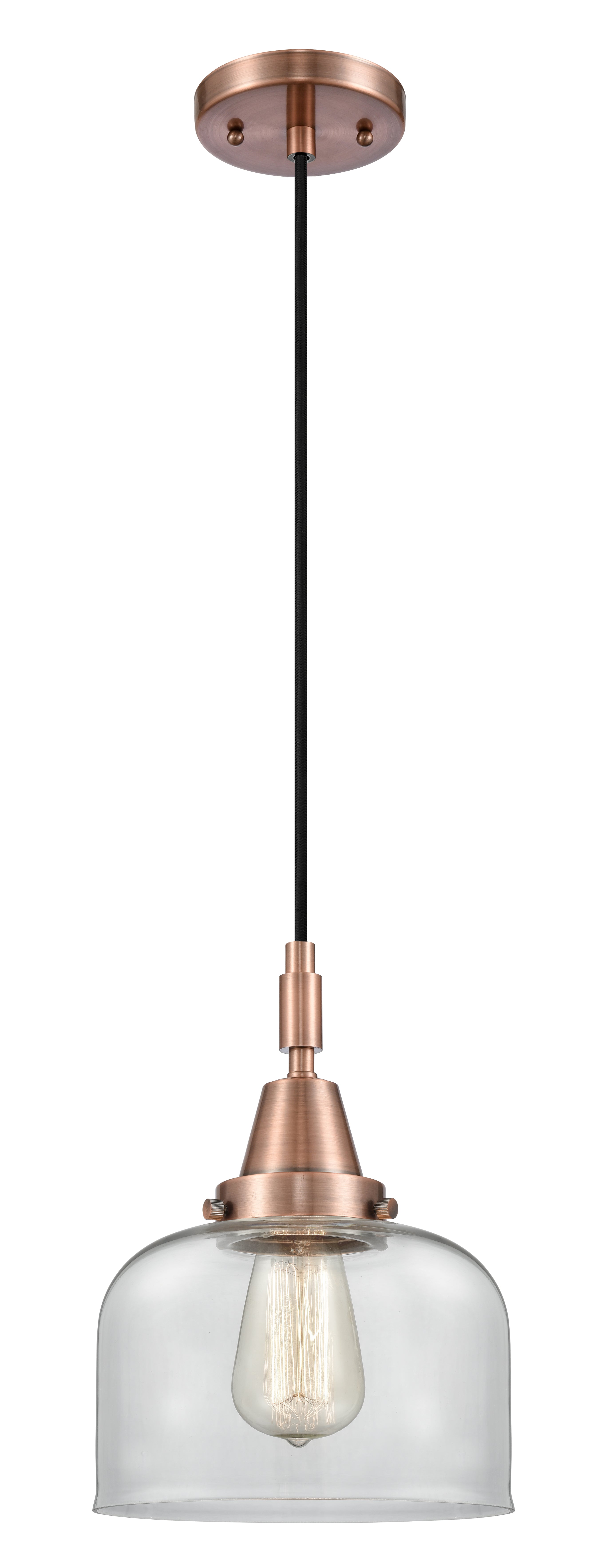 Caden Mini Pendant Antique Brass Glass Steel