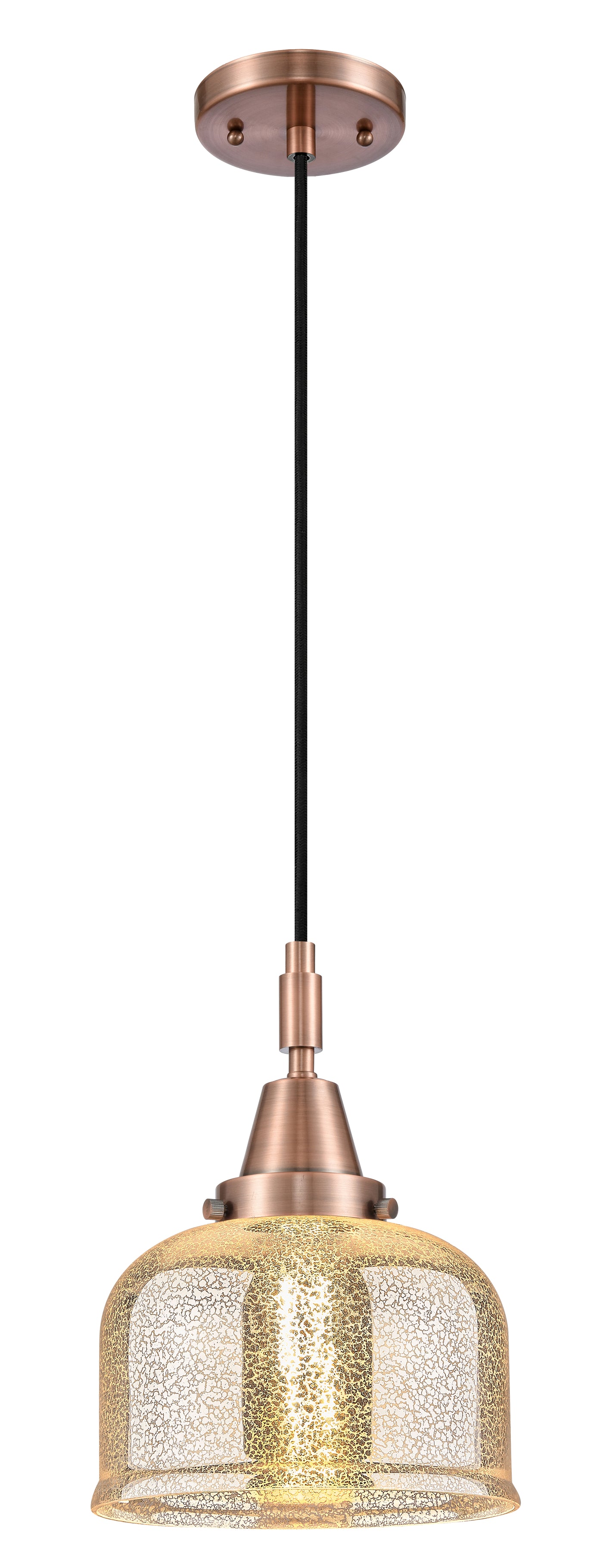 Caden Mini Pendant Antique Brass Glass Steel