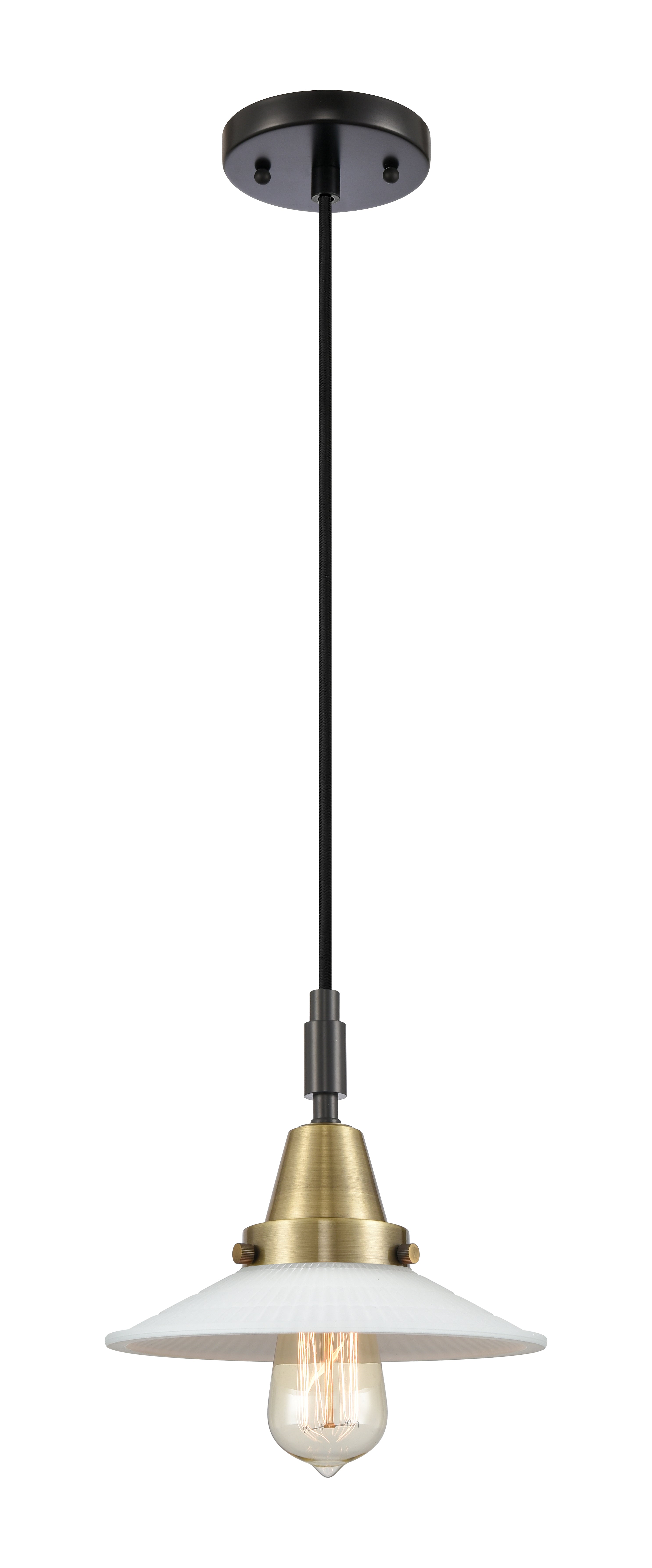 Caden Mini Pendant Antique Brass Glass